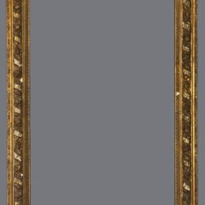 A picture frame with a gray background.