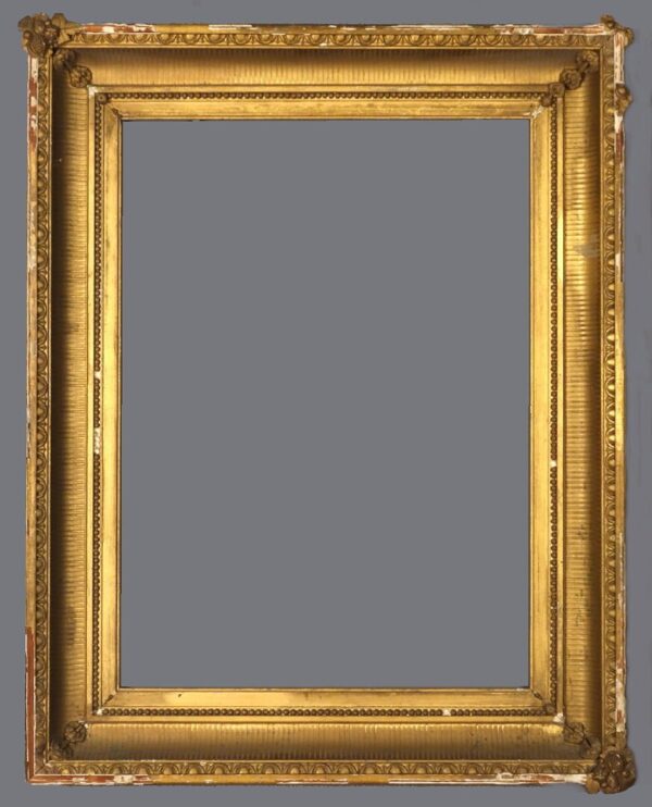 A picture frame with a gray background