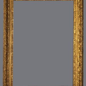 A picture frame with a gold leaf finish.