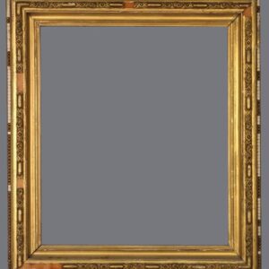 A picture frame with a gold leaf finish.