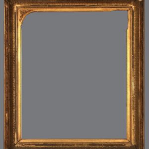 A picture frame with a gold leaf finish.