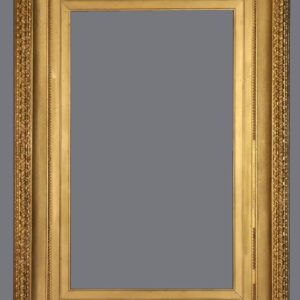 A picture frame with a gold leaf finish.