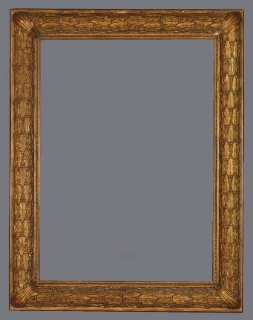 A picture frame with a decorative border around it.