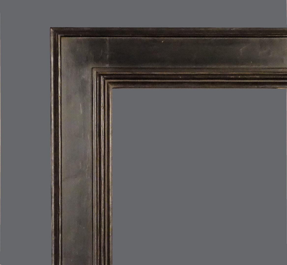 A picture frame with a gray background.