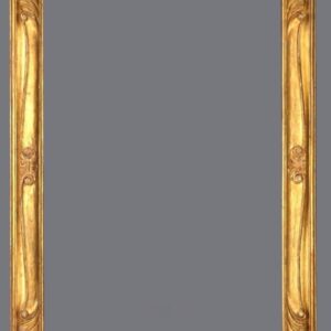 A gold frame with gray background