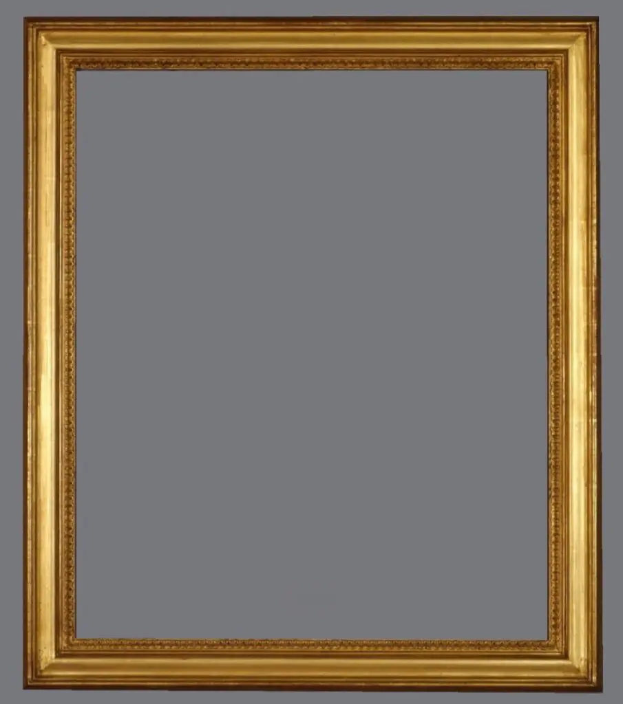 A picture frame is shown with no background.