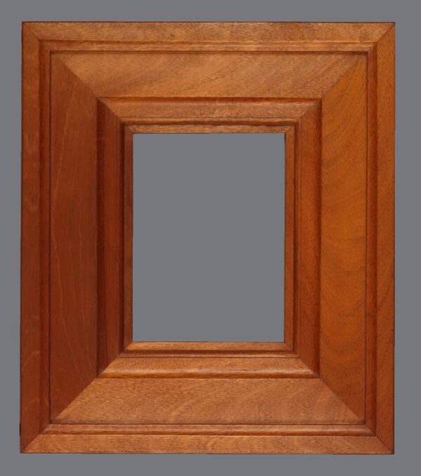 A picture frame with a gray background