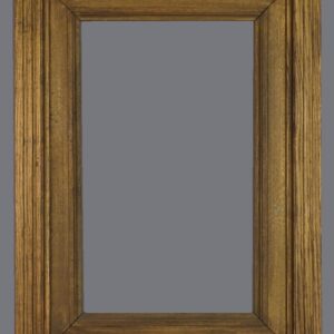 A picture frame with a gray background.