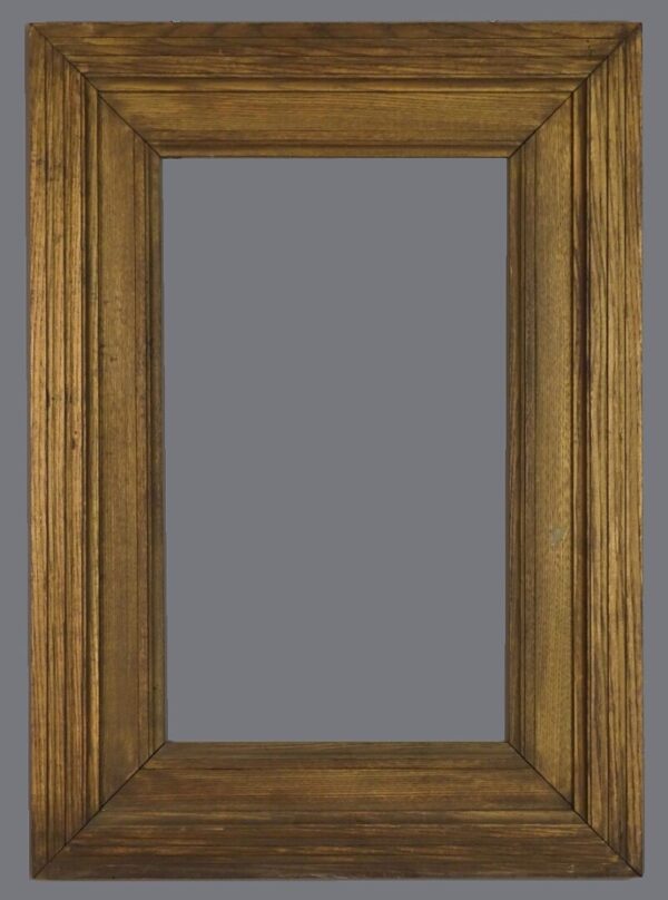 A picture frame with a gray background.