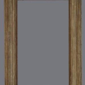 A picture frame with a gray background.