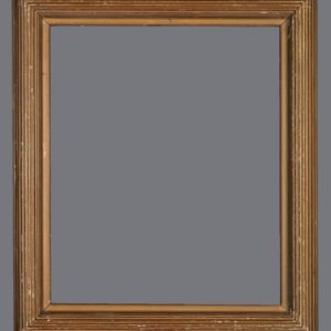 A picture frame with a gray background.