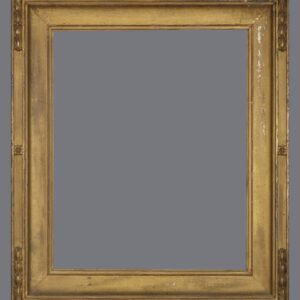 A picture frame with a gold leaf finish.