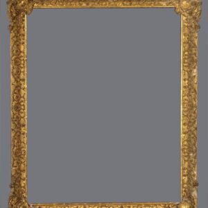 A gold frame with a gray background