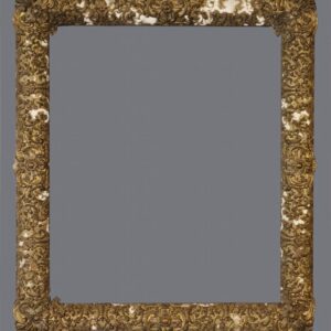 A picture frame made of gold leaf.