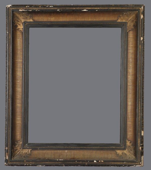 A picture frame with a gold leaf finish.