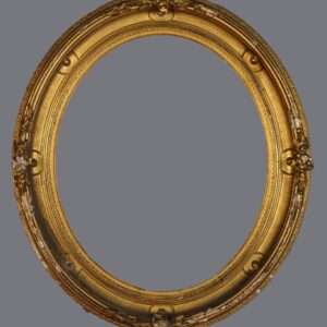 A gold frame with some designs on it