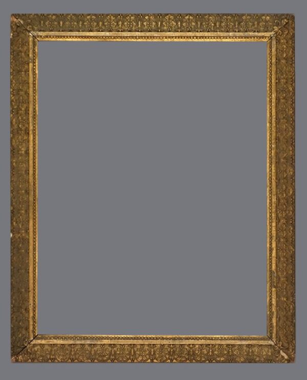 A picture frame with a gold leaf finish.