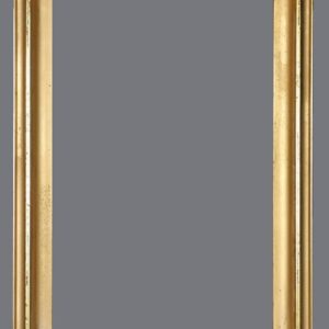 A gold frame with gray background