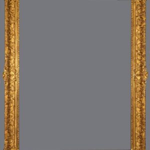 A gold frame with a gray background