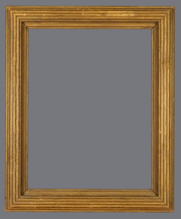 A picture frame with a gray background.