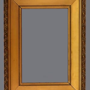 A picture frame with a gray background.