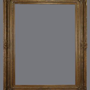 A picture frame with a gray background.