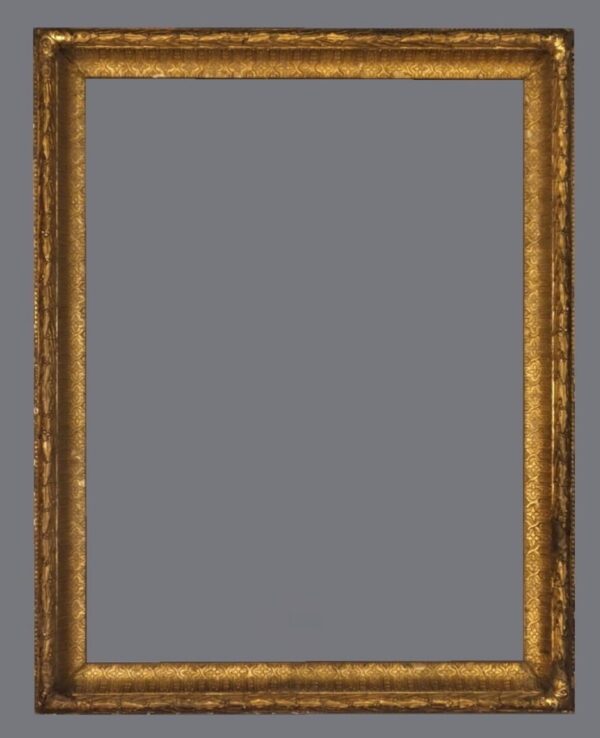 A picture frame with a gray background