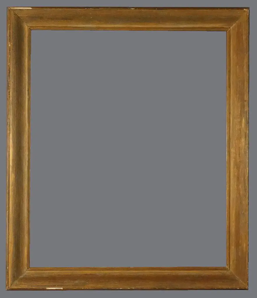 A picture frame is shown with no background.