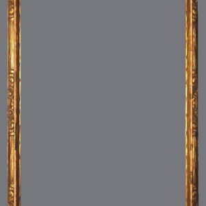 A gold frame with gray background