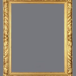 A gold frame with a gray background