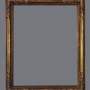 A picture frame with a gray background.