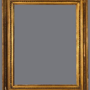 A gold frame with gray background