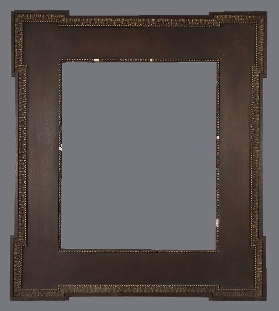 A picture frame with a gray background