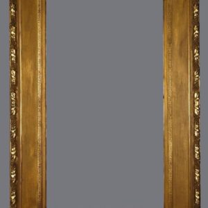 A picture frame with a gold leaf finish.