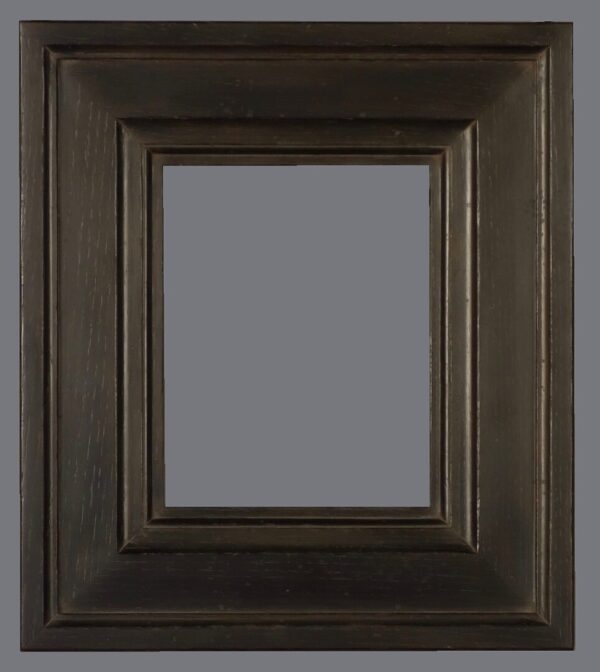 A picture frame with a gray background.