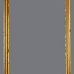 A gold frame with gray background