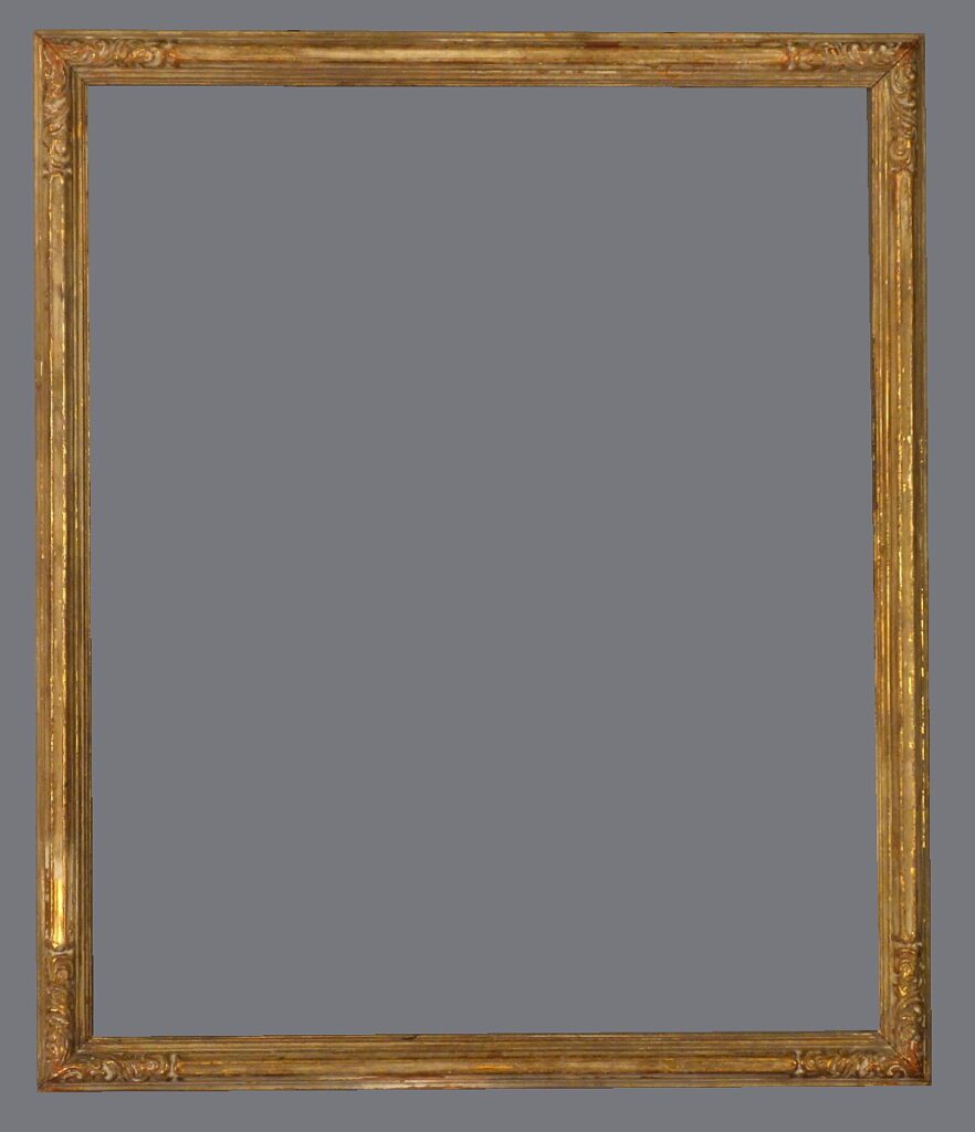 A picture frame with a gray background