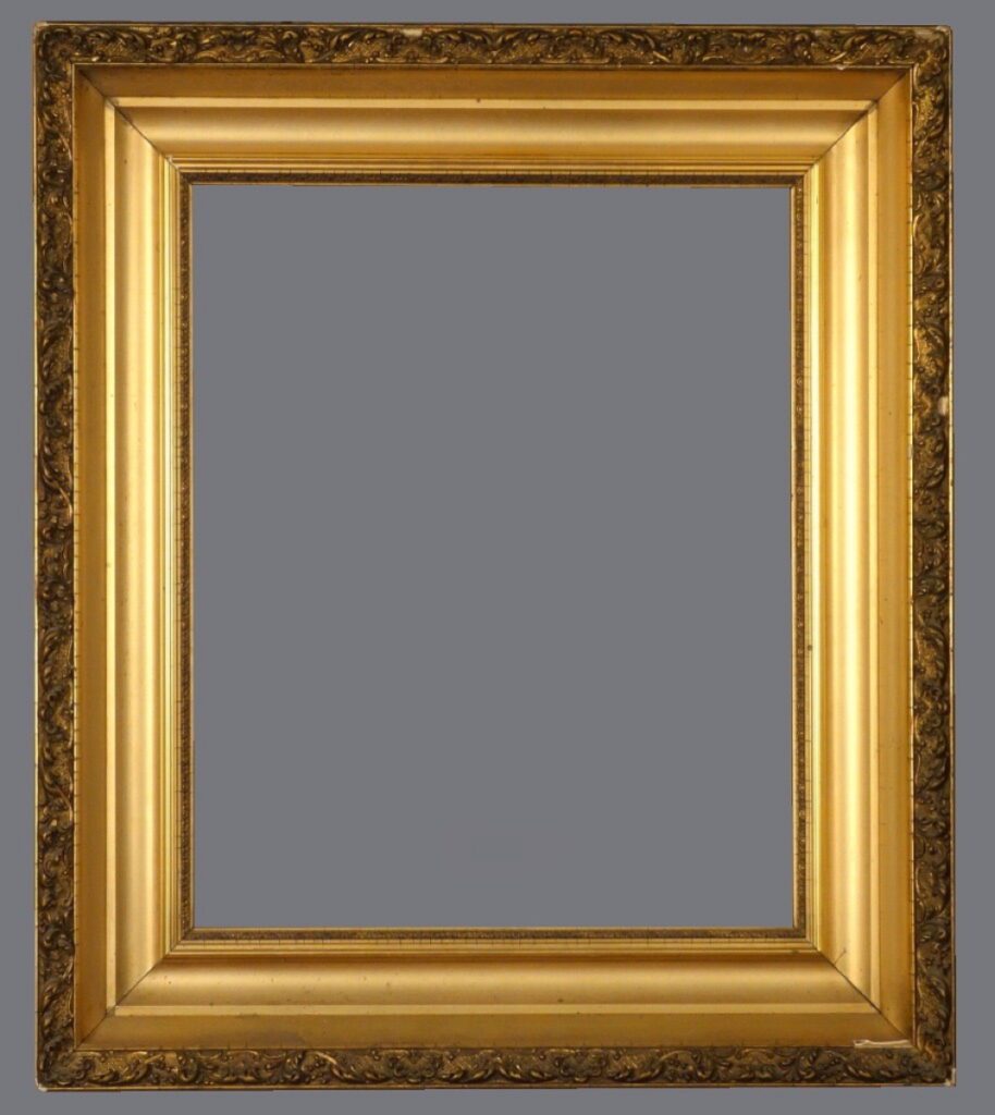 A picture frame is shown with the gray background.