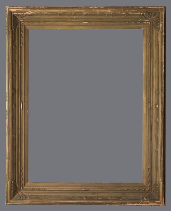 A picture frame with a gray background.