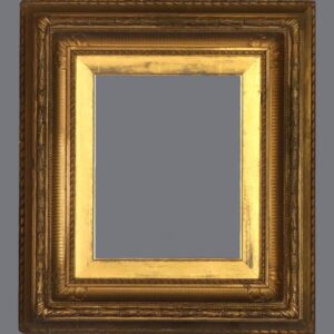 A picture frame with a gold leaf finish.