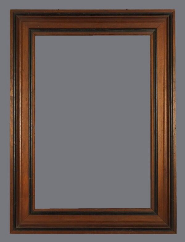 A picture frame with a gray background