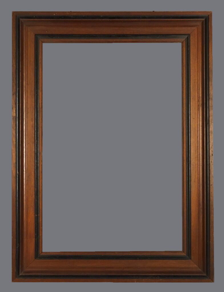 A picture frame with a gray background