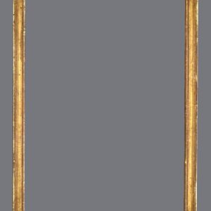 A gold frame with gray background