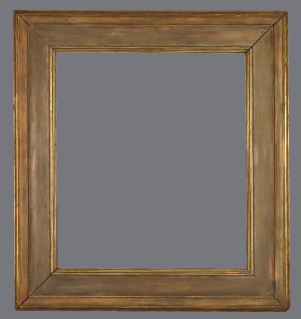 A picture frame with a gray background.