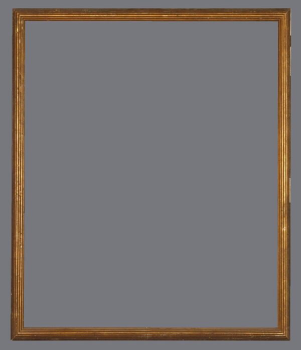 A wooden frame with some type of object in it