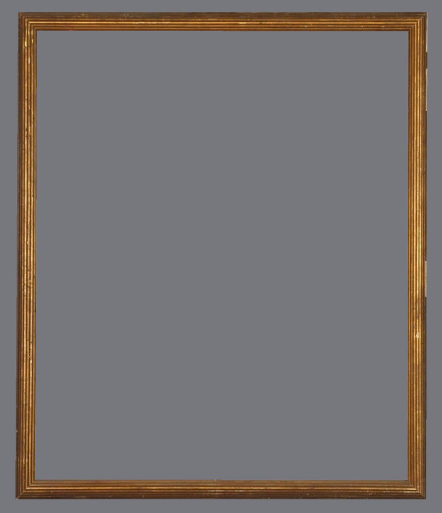 A wooden frame with some type of object in it