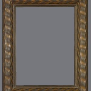 A picture frame with a gold and silver finish.