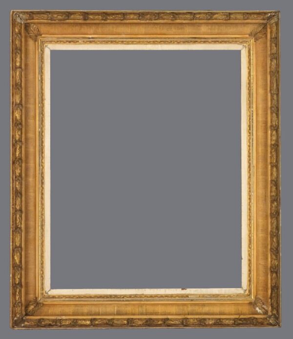 A picture frame with a gray background