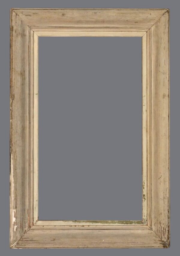 A picture frame with no glass or mat.