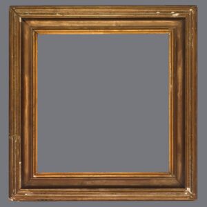 A picture frame with no glass.